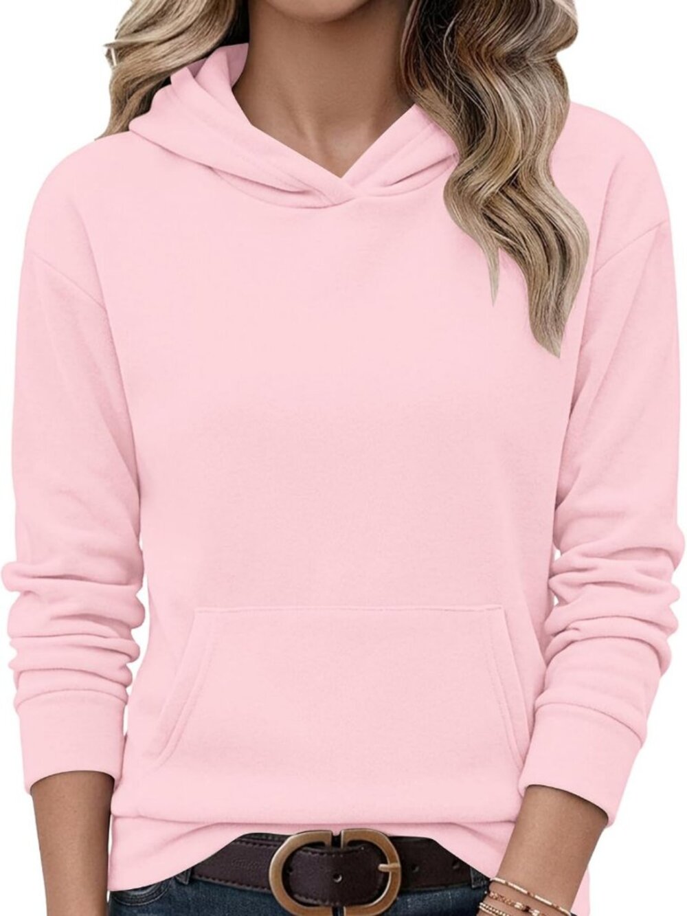 Cozy Women's Crewneck Sweatshirt - Long Sleeve Hoodie for Casual Comfort